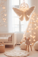 Room with baby crib