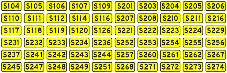 Collection of Chinese numbered provincial road markers