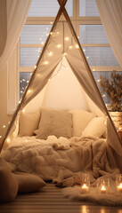 Tent in the kids room