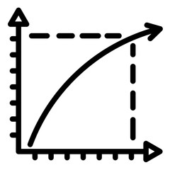 Marginal Utility Curve  Icon