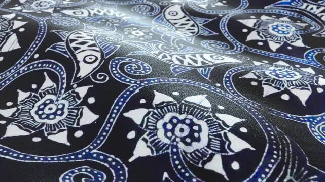 abstract floral background with floral elements The batik cloth is fluttering.