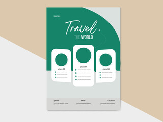 Modern Travel Flyer Template for Vacation and Tour Promotion