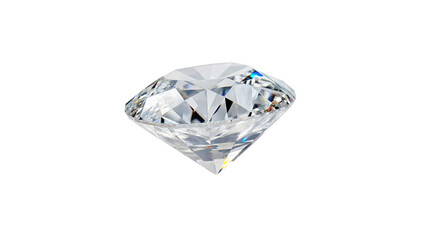 large Dazzling diamond with high quality  isolated on a transparent background