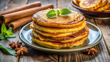 Panamanian changa — plantain pancake with cinnamon and sugar, served warm on a traditional plate
