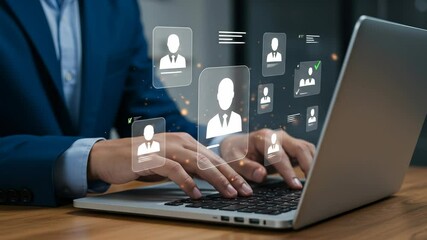 HR Tech: Recruiting & Talent Acquisition | Online Job Search | Hiring Process | Laptop | Businessman - Powered by Adobe