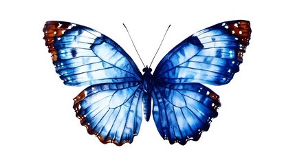 Obraz premium Stunning Blue Morpho Butterfly Watercolor Painting