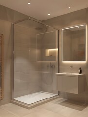 Sleek and Sophisticated Modern Bathroom with Minimalist Design