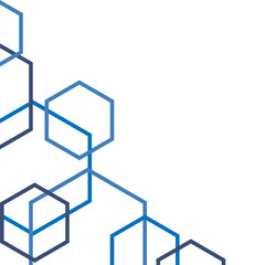 Geometric Hexagonal Tech Corner