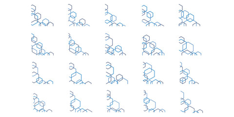 Geometric Hexagonal Tech Corner
