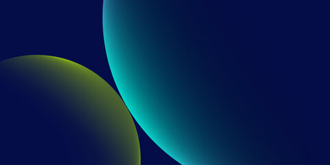 Abstract Blue Green Gradient Circles Background Design Illustration