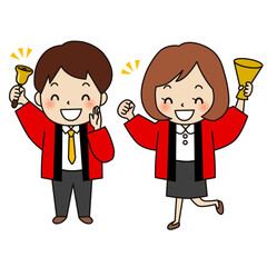 応援するはっぴを着た男女03