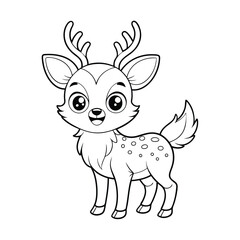 Deer Coloring Book for Kids- Fun and Educational Activity for Creative Learning and Playtime
