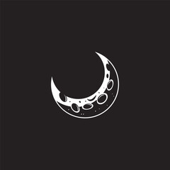 Crescent Moon Design Night Sky, Celestial, Space, Lunar, Galaxy