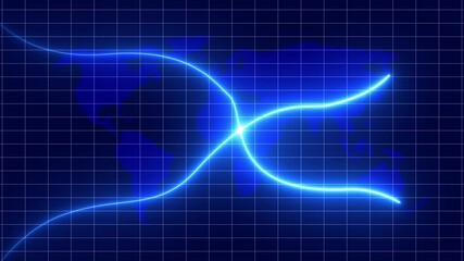 Quality and cost control concept glowing neon line animation by digital data business graph icon. Cost and quality icons to Improve work efficiency for quality control and company cost reduction. - Powered by Adobe
