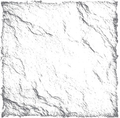 Wrinkled paper texture vector with grunge edge. Distressed square background element with rough surface design for vintage overlay and retro art.
