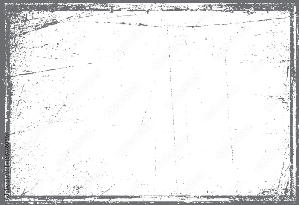 Poster grunge square frame texture vector with worn edges. distressed vintage border with scratch marks and