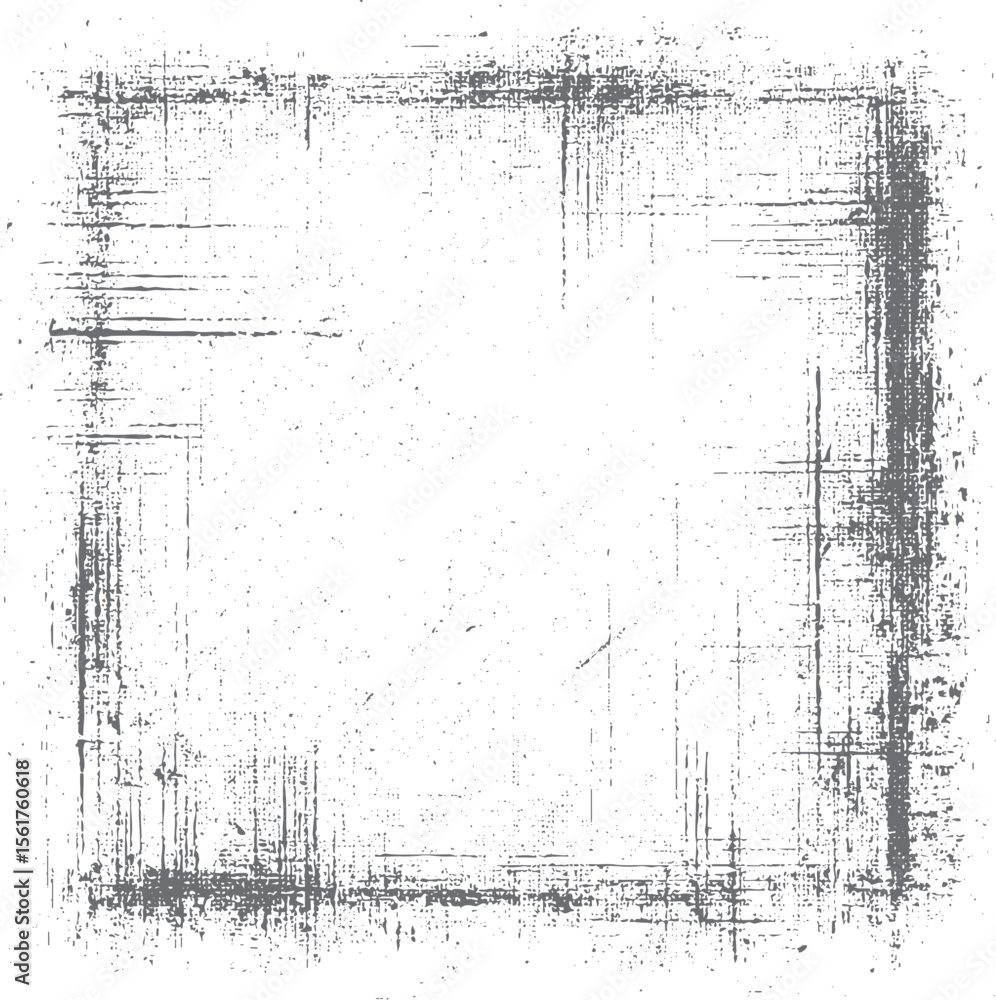 Poster square grunge frame texture vector with scratches and dust. distressed vintage border design for ret