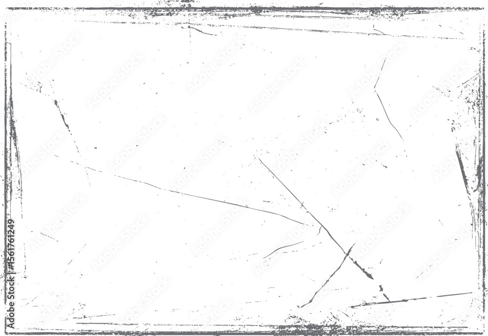 Poster grunge frame texture vector with scratched border effect. distressed vintage background element for 