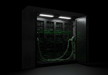 Mysterious Server Room: A Glimpse into the Digital Core