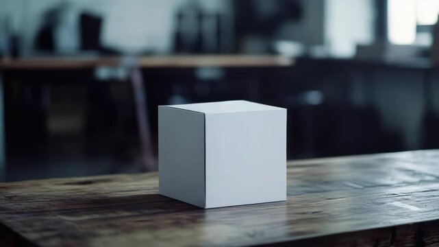 A modern digital art sculpture with a stack of cubes.