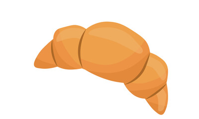 croissant on white background
