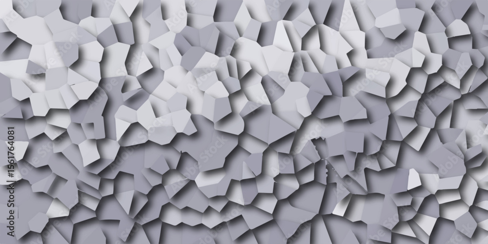 Aufkleber abstract geometric mosaic pattern in various shades of gray with subtle shadows creating a textured 