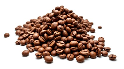 Obraz premium High-Quality Coffee Beans Piled for Texture Display and Review