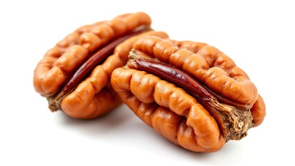 Unique Brown Seed Pods on White Background for Visual Appeal