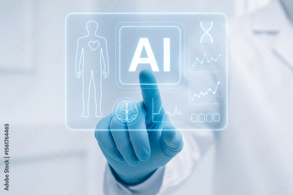 Aufkleber artificial intelligence technology enhances medical diagnosis by analyzing health data and improving