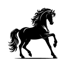 Elegant Horse No 1 Vector Illustration – Standing Stallion Clipart Design