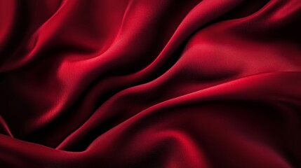 Fototapeta premium Elegant Crimson Waves with Velvet Allure and Abstract Texture for Fashion and Design Inspiration