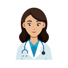 Fototapeta premium Young doctor cartoon character illustration