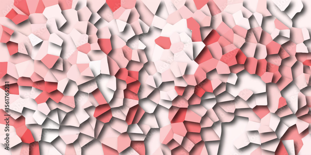 Aufkleber abstract red and white mosaic texture graphic featuring irregular geometric shapes for backgrounds a