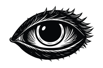 vector illustration of a black eye