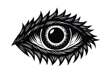 vector illustration of a black eye