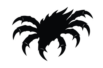 Monster claw on white background in vector