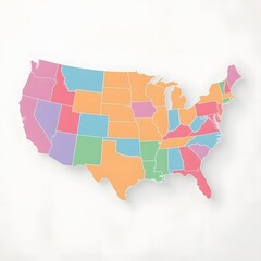 United States State Map Sticker