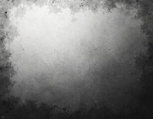 Faded scanned paper with halftone gradient texture. Gritty grunge background with white, black sand noise effect overlay. Rough, dirty, aged cement concrete surface texture for design, art, wallpaper.