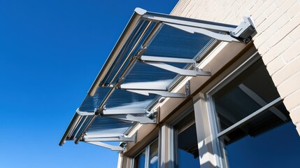 Modern awning over a window