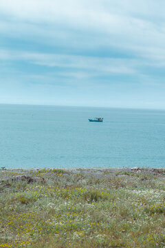 fishing boat on the beach a Locri in Calabria 