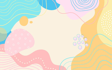 Colorful art background with beautiful. Hand drawn colourful art background design.