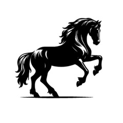 Horse No 3 Vector Illustration – Bold Running Stallion Silhouette Clipart