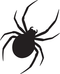 Spider silhouette black simple design, Minimal spider insect artwork