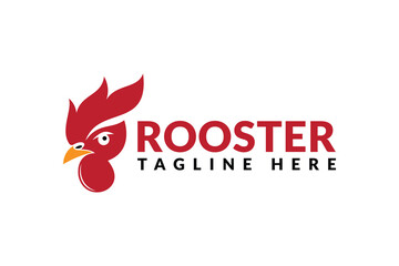 rooster head logo design. logo icon vector illustration