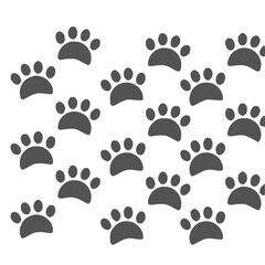 Cute Dog paw illustration for pet and animal design.