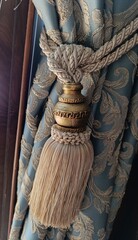 brown and green curtain, beautiful curtain, curtain, luxury interior decor, element decor,...
