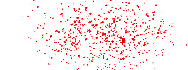 Dense blood mist in red hue isolated on transparent background – high-resolution splatter effect...