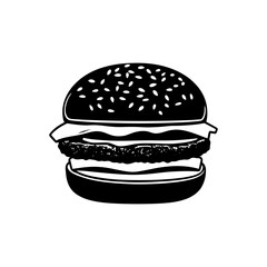 Burger Vector Silhouette