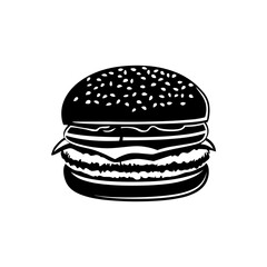 Burger Vector Silhouette