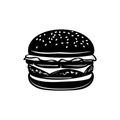 Burger Vector Silhouette